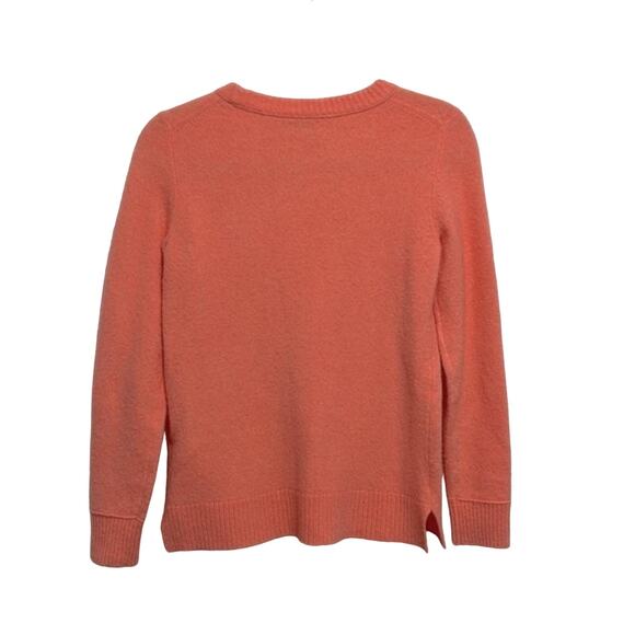 J. Crew Bright Orange Coral Crewneck Long sleeve Sweater size XS - Picture 5 of 6